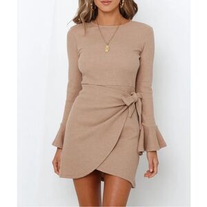 Hello Molly You For Me Mini Dress | Beige
